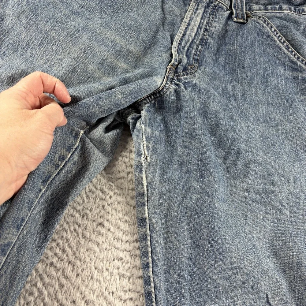 Vintage Levi  Carpenter Jeans Mens 32x32 Distressed Stained Ripped Thrashed‎
